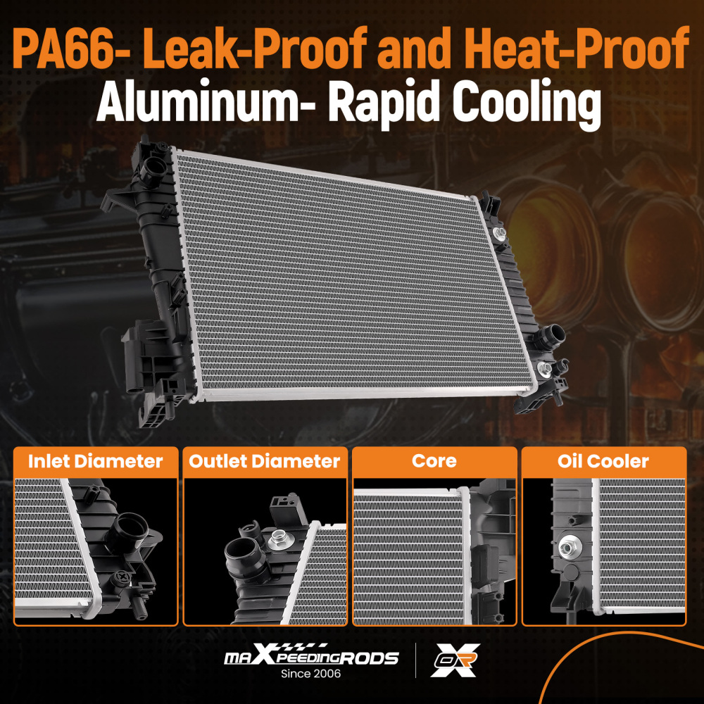 AT Radiator compatible for Chevrolet Sonic 1.4L 12-20 95022260 Plastic Tank Aluminum Core