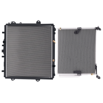 Aluminum RadiatorAC Condenser Assembly compatible for Toyota 4Runner V6 4.0L 2010-2020