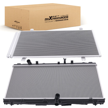 Aluminum RadiatorAC Condenser compatible for Toyota Avalon 3.5L 2013-2018 164000V120