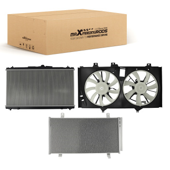 Aluminum Engine Coolant Radiator Condenser Fan compatible for Toyota Camry 2.5L 2012-2017