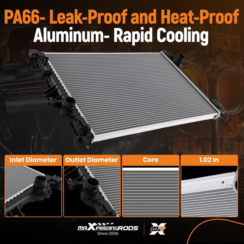 Aluminum Coolant Radiator compatible for Land Rover LR2 08-15 1493771 1773041 1778037