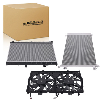 Aluminum Radiator Condenser Cooling Fan compatible for Nissan Rogue 2.5L 2014-2018 RAD13431