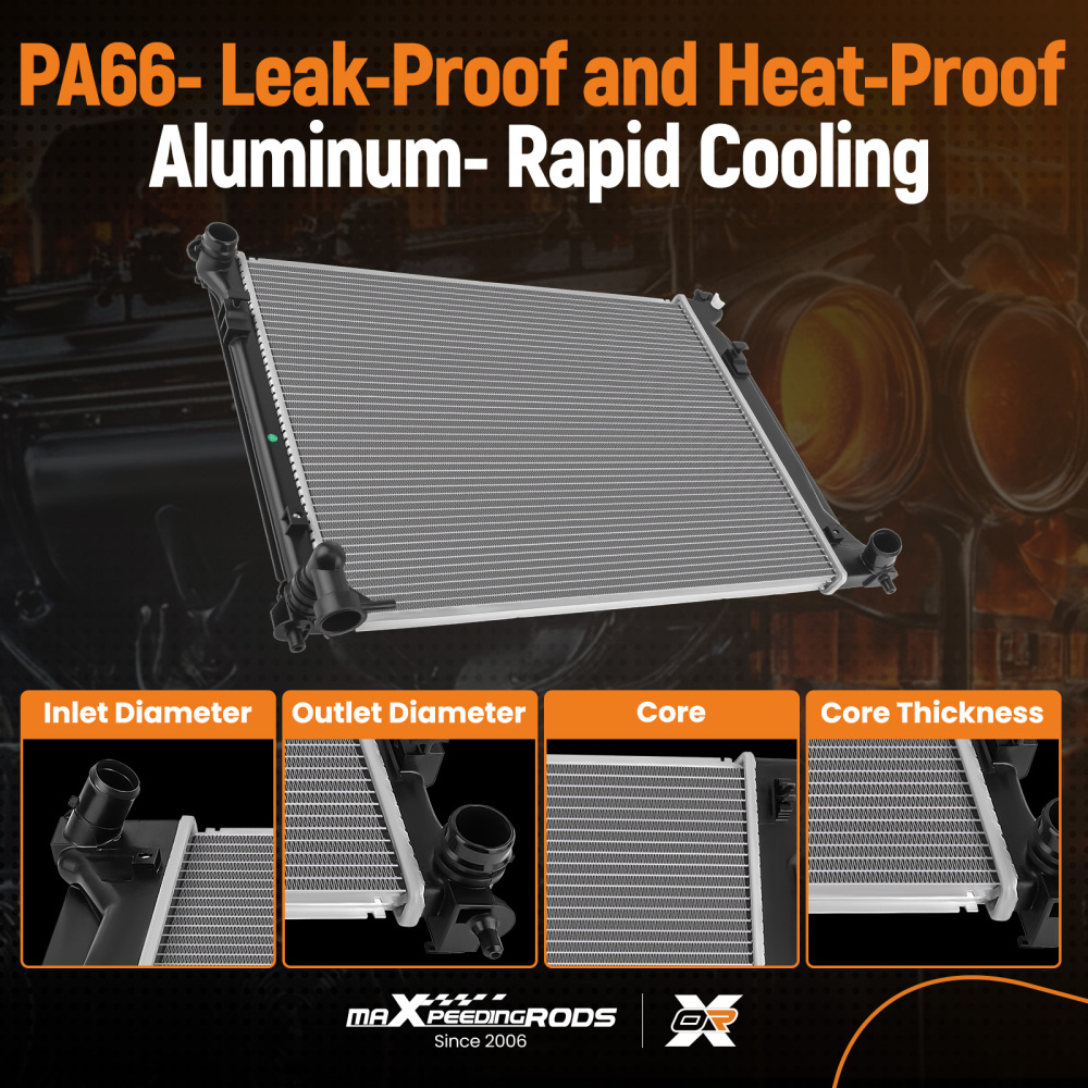 Aluminum Core Radiator compatible for Hyundai Sonata 2.4L 2219472 8013457 2015 - 2019