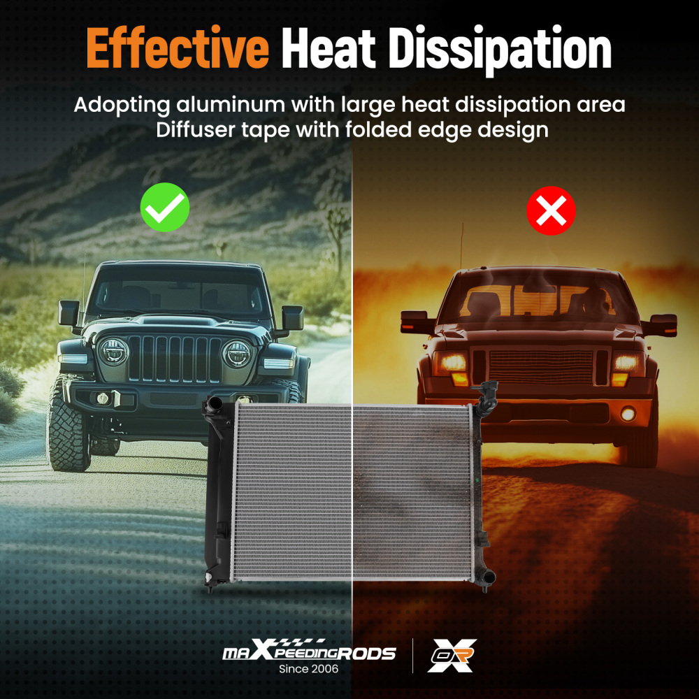 Aluminum Core Radiator compatible for Hyundai Sonata 2.4L 2219472 8013457 2015 - 2019