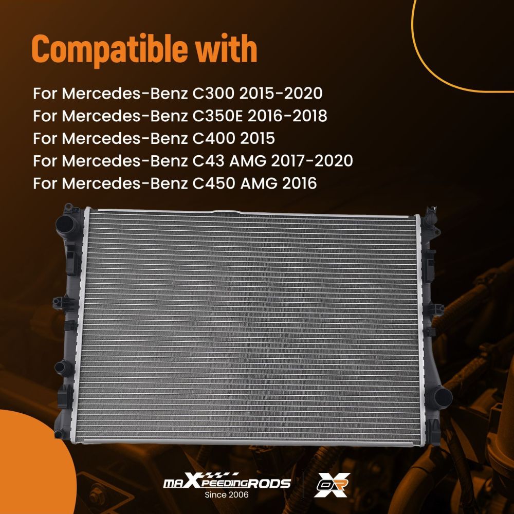Radiateur Aluminium compatible pour Mercedes C43 AMG C450 AMG 2016-2020 0995007303