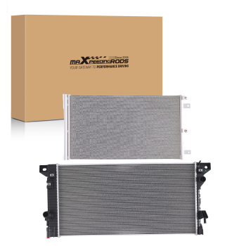 Aluminum RadiatorAC Condenser compatible for Ford F-150 3.3L 2018 RA13510C Cross Flow