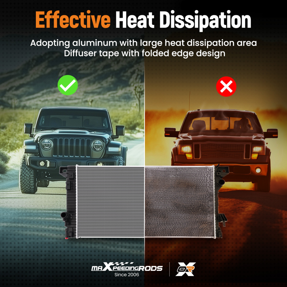 Aluminum Radiator compatible for Ford F-150 CU13698 DPI13698 HL3Z8005C 13698C 2015-2020 New