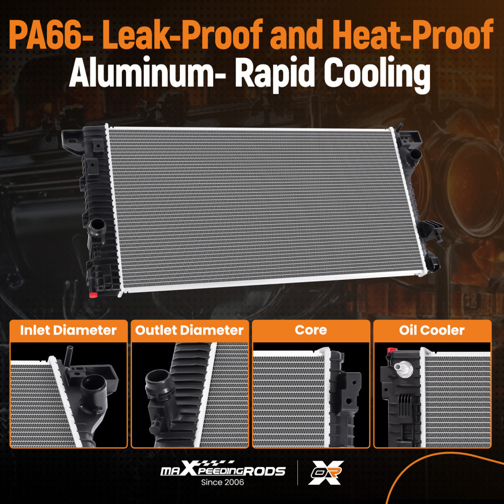 Aluminum Radiator compatible for Ford F-150 3744 8013510 FL3Z8005A FL3Z8005B 2015-2020