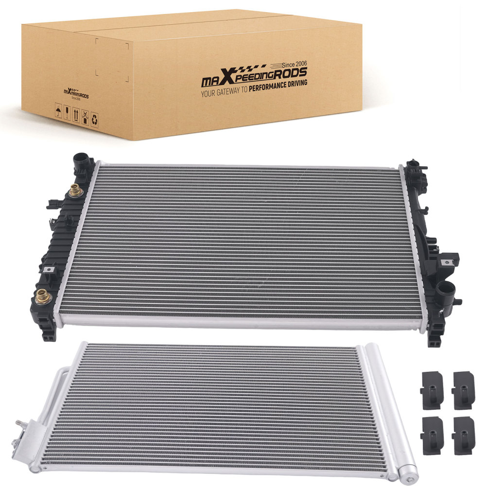 Aluminum Engine RadiatorAC Condenser compatible for Buick LaCrosse 2017-2019 13930549