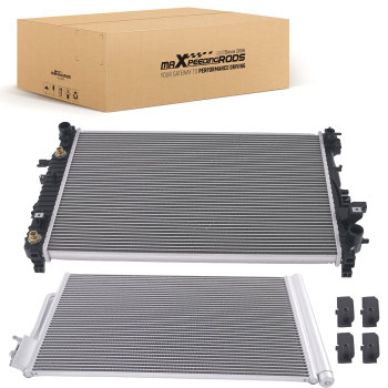 Aluminum Engine RadiatorAC Condenser compatible for Buick LaCrosse 2017-2019 13930549