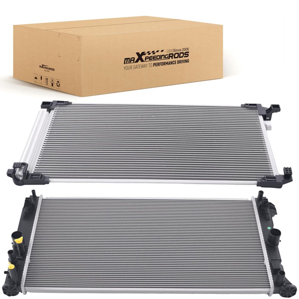 Aluminum Coolant RadiatorAC Condenser compatible for Toyota Prius 2016-2020 TO3010353