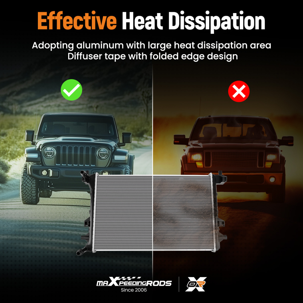 Aluminum Core Radiator For 2019 compatible for Golf with Turbo 5Q0121251HS 5Q0121251GB