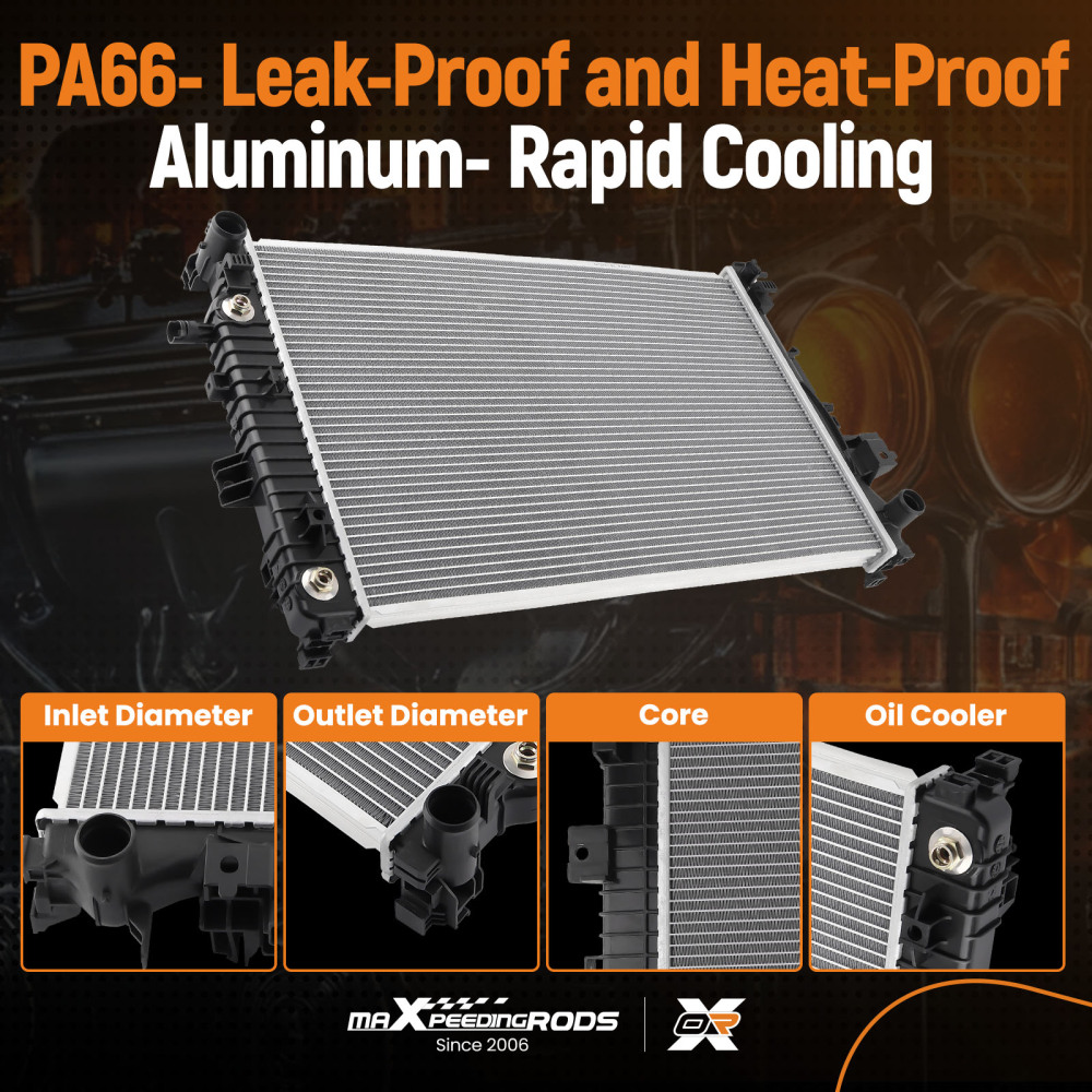 Engine Coolant Radiator Assembly For 2017 - 2019 compatible for Buick LaCrosse 3.6L V6 CU13574