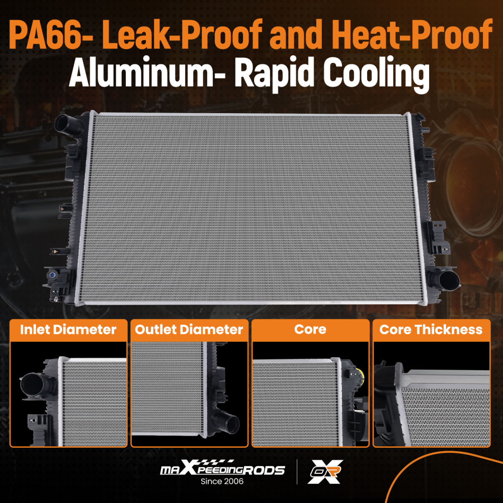 Radiator for 19-22 compatible for Ram 2500/3500 6.4L Regular/Crew/Mega Cab 68322493AA