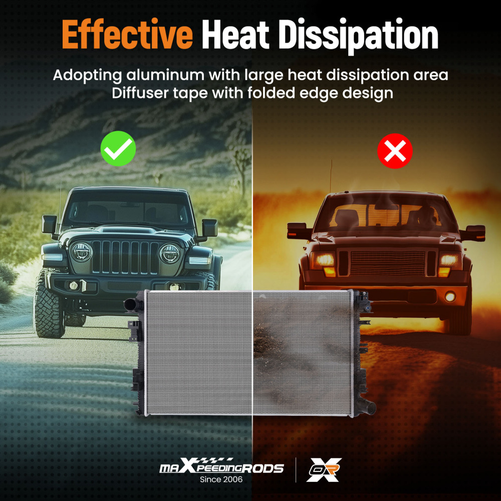 Radiator for 19-22 compatible for Ram 2500/3500 6.4L Regular/Crew/Mega Cab 68322493AA