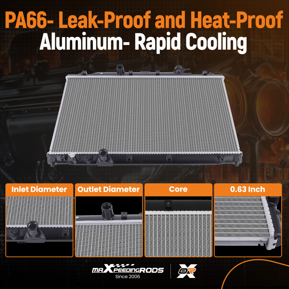 Aluminum Radiator compatible for Honda Accord 1.5 Turbo 19010-64A-A01 2023 2024 New