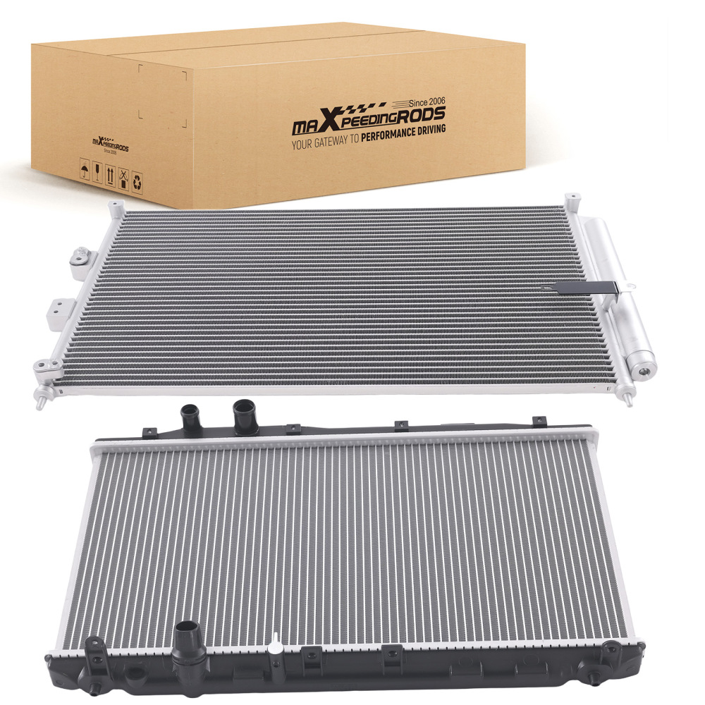 Aluminum Cooling RadiatorAC Condenser compatible for Honda Civic 06-11 19010RNAA51