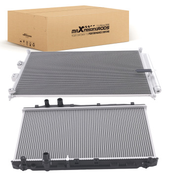 Aluminum Cooling RadiatorAC Condenser compatible for Honda Civic 06-11 19010RNAA51