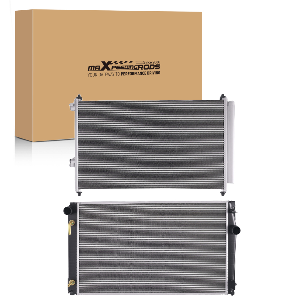 Aluminum RadiatorAC Condenser compatible for Toyota RAV4 2006-2012 AT 2892 1640031420