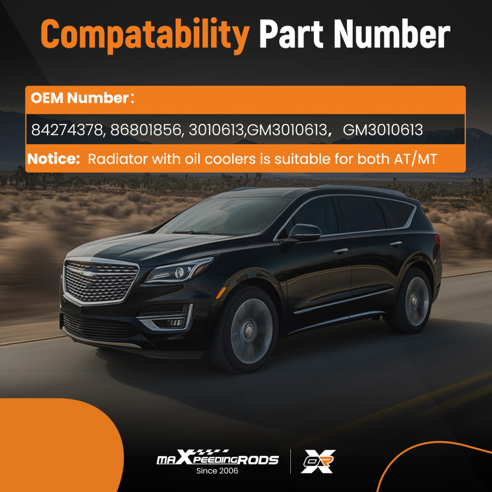 Radiator compatible for Chevy Chevrolet Traverse compatible for Buick Enclave 2018-2024 3.6L 86801856