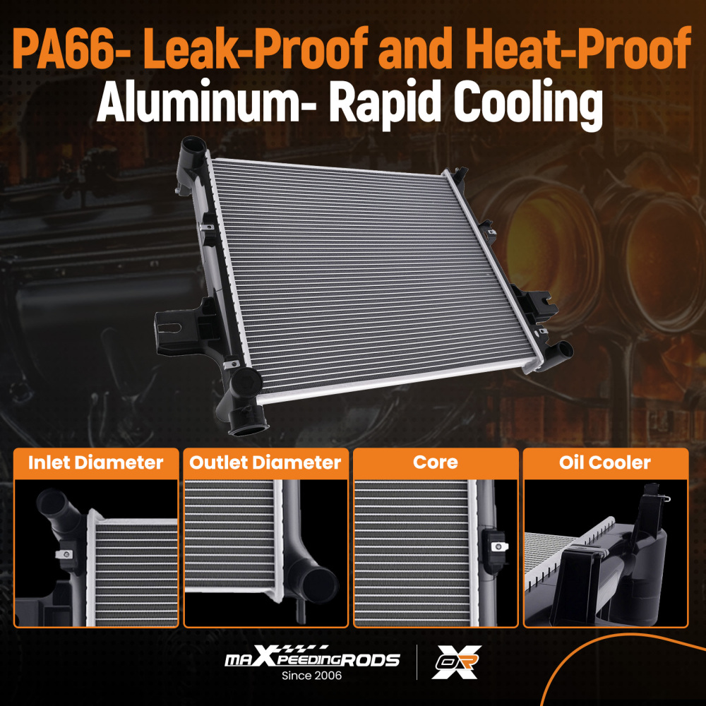 Aluminum Core Radiator compatible for Jeep Commander Grand Cherokee 3.7L 2010 RAD2839