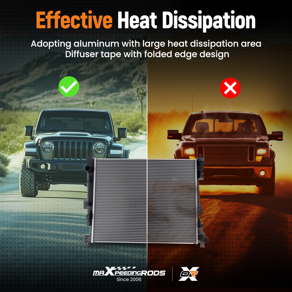 Aluminum Radiator for Grand Cherokee 3.0L/3.6L 2016-2021 CU13656 DPI13656