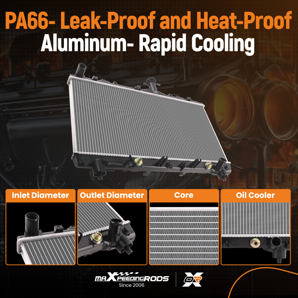 Engine Coolant Radiator Assembly compatible for Chevrolet Camaro 3.6L V6 CU13341 2012-2015