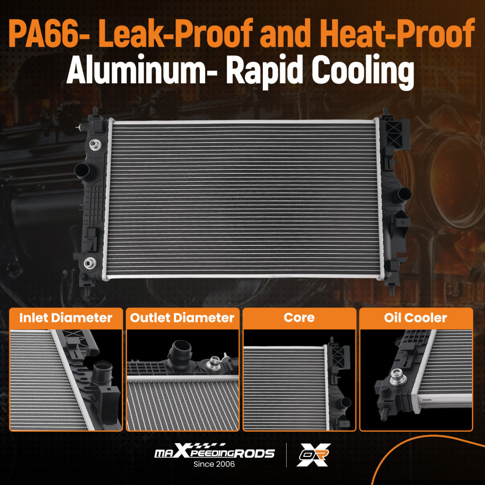 Aluminum Core Radiator compatible for Buick Cascada compatible for Chevy Cruze 1.4L 1.8L GM3010574