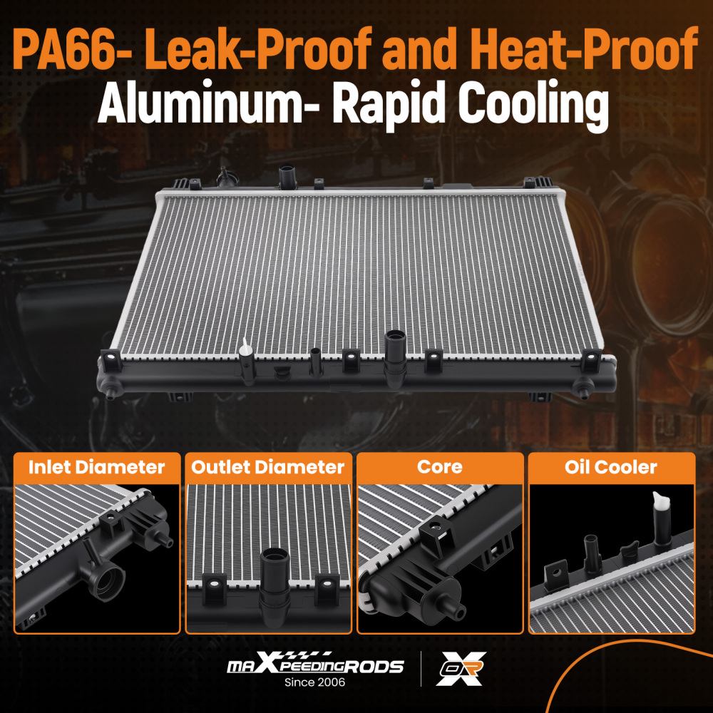 Aluminum Core Radiator compatible for Honda City 2015-2019 DPI13451 Single Row MT