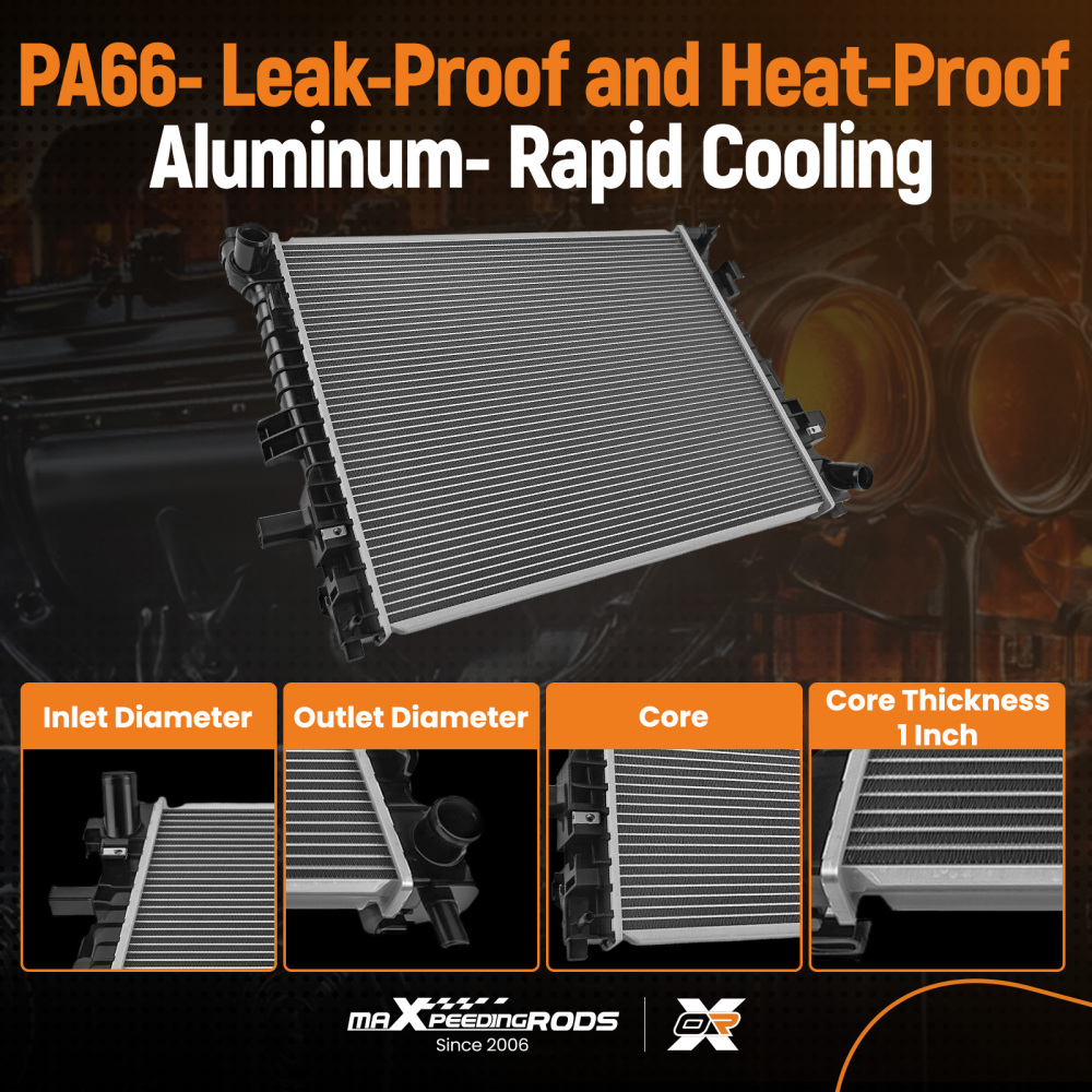 1.5 Inlet MT Radiator compatible for Ford Crown Victoria Grand Marquis 06-11 Q2852