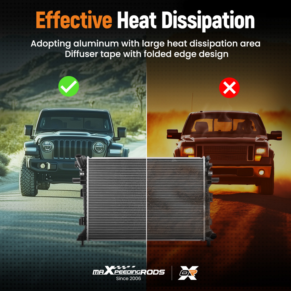 1.5 Inlet MT Radiator compatible for Ford Crown Victoria Grand Marquis 06-11 Q2852