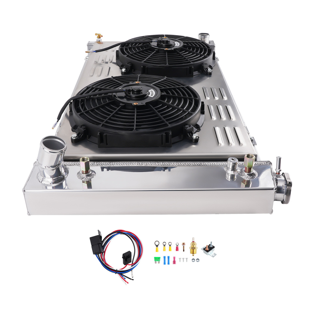 3 Row Cross Flow Radiator compatible for Chevy C/K Series Van 1967-1979 CC369 AT