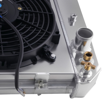 3-Row Aluminum Radiator Shroud Fan compatible for Chevrolet Camaro 5.0L 1985-1986 DPI951