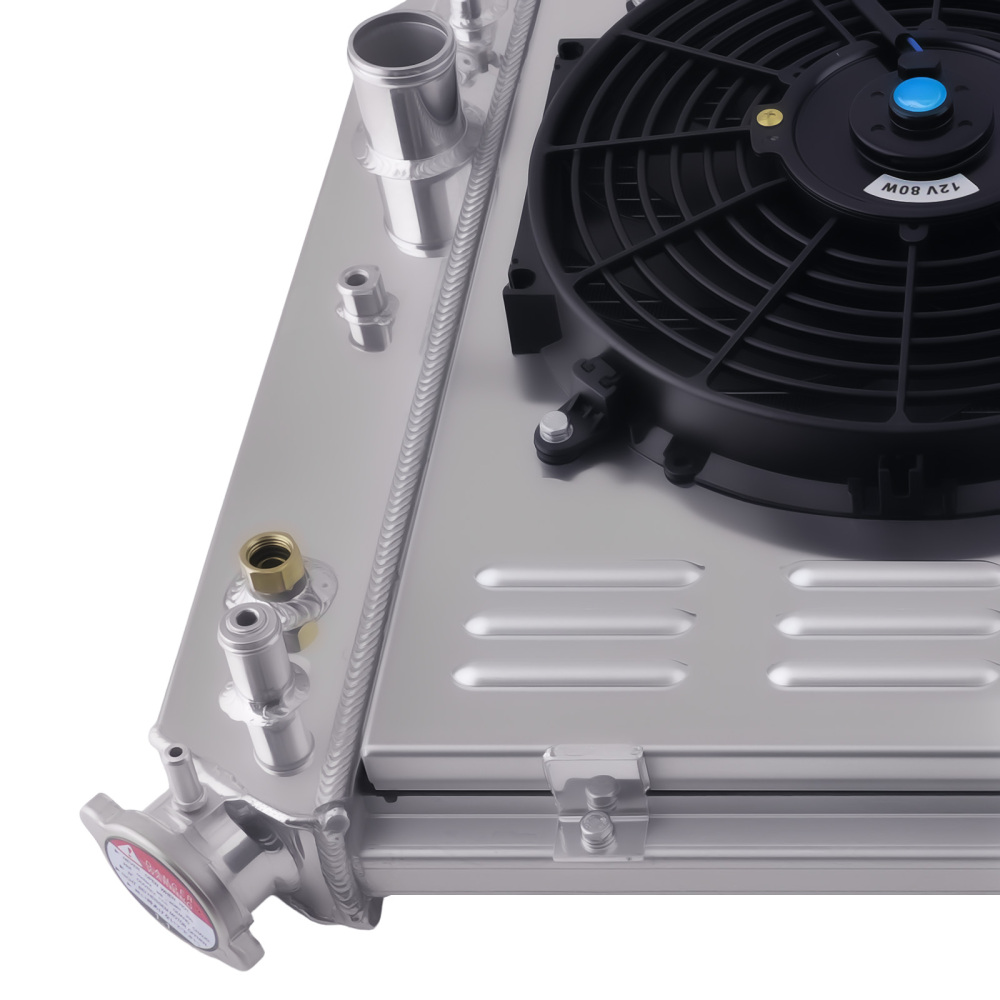 3-Row Aluminum Radiator Shroud Fan compatible for Chevrolet Camaro 5.0L 1985-1986 DPI951