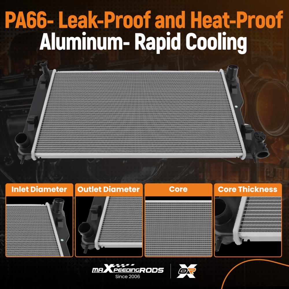 Aluminum Core Radiator compatible for Subaru Impreza 2017-2023 CU13748 13748 SU3010666