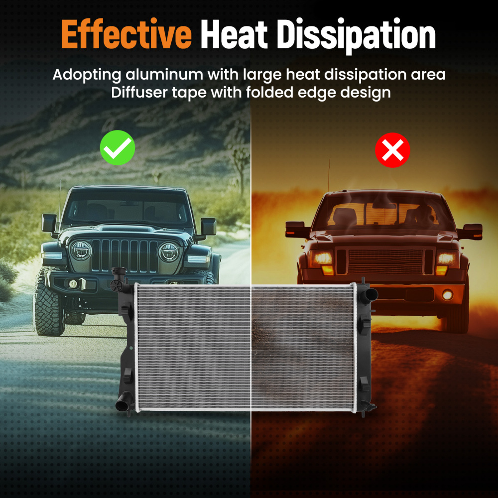 Aluminum Core Radiator compatible for Subaru Impreza 2017-2023 CU13748 13748 SU3010666