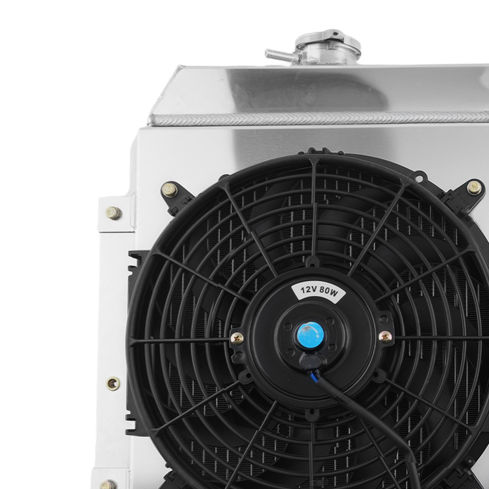 4 Row Aluminum Cooling Radiator Shroud Fan compatible for Holden HQ HJ HX HZ V8 1971-1980