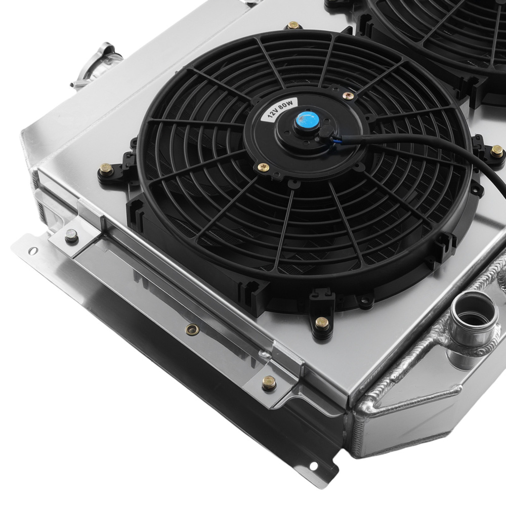 4 Row Aluminum Cooling Radiator Shroud Fan compatible for Holden HQ HJ HX HZ V8 1971-1980