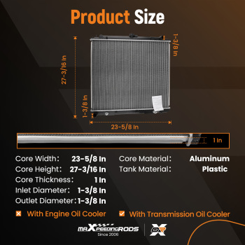 Radiator compatible for Nissan Frontier 4.0l2005 - 2019 Cu2807 DPI2807 412807A 3196