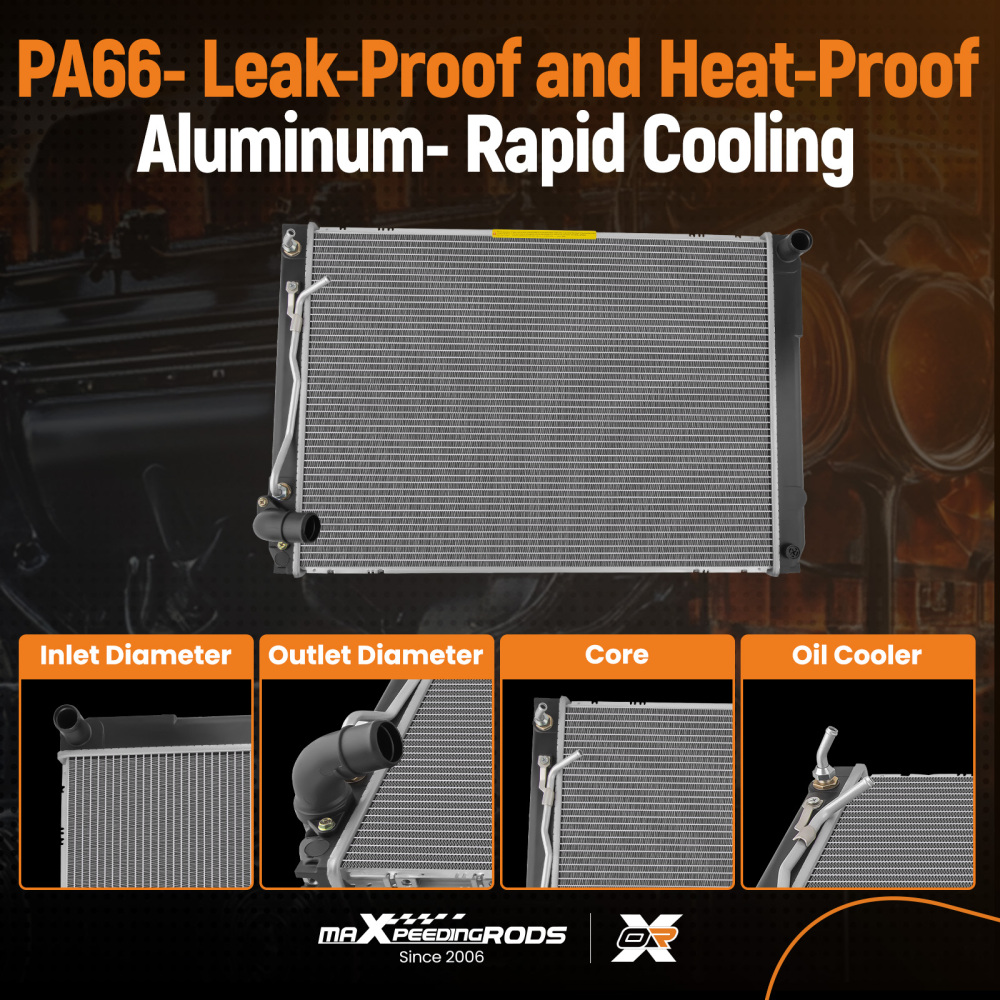 Radiator compatible for Toyota Sienna 3.3L 2004-2006 CU2681 160410A390 160410A391 2681