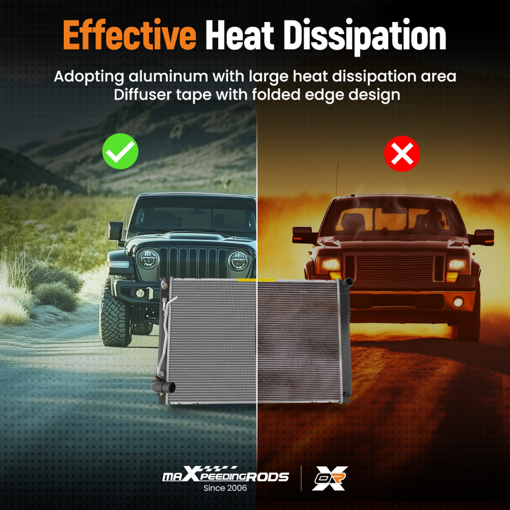 Radiator compatible for Toyota Sienna 3.3L 2004-2006 CU2681 160410A390 160410A391 2681