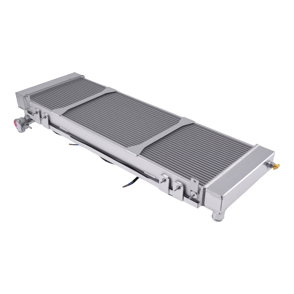 3Row Aluminum Radiator Shroud Fan Assembly compatible for Jeep Cherokee 2.5L 1995-00 CC1193