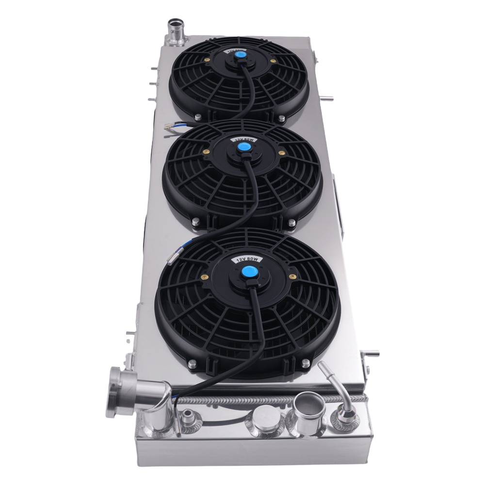 3Row Aluminum Radiator Shroud Fan Assembly compatible for Jeep Cherokee 2.5L 1995-00 CC1193