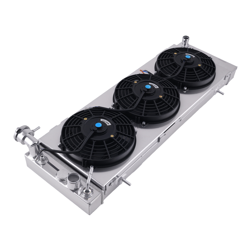 3Row Aluminum Radiator Shroud Fan Assembly compatible for Jeep Cherokee 2.5L 1995-00 CC1193