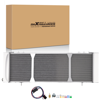 3 Row Aluminum Coolant Radiator Shroud Fan compatible for Jeep Cherokee XJ 1991-2001 DPI78