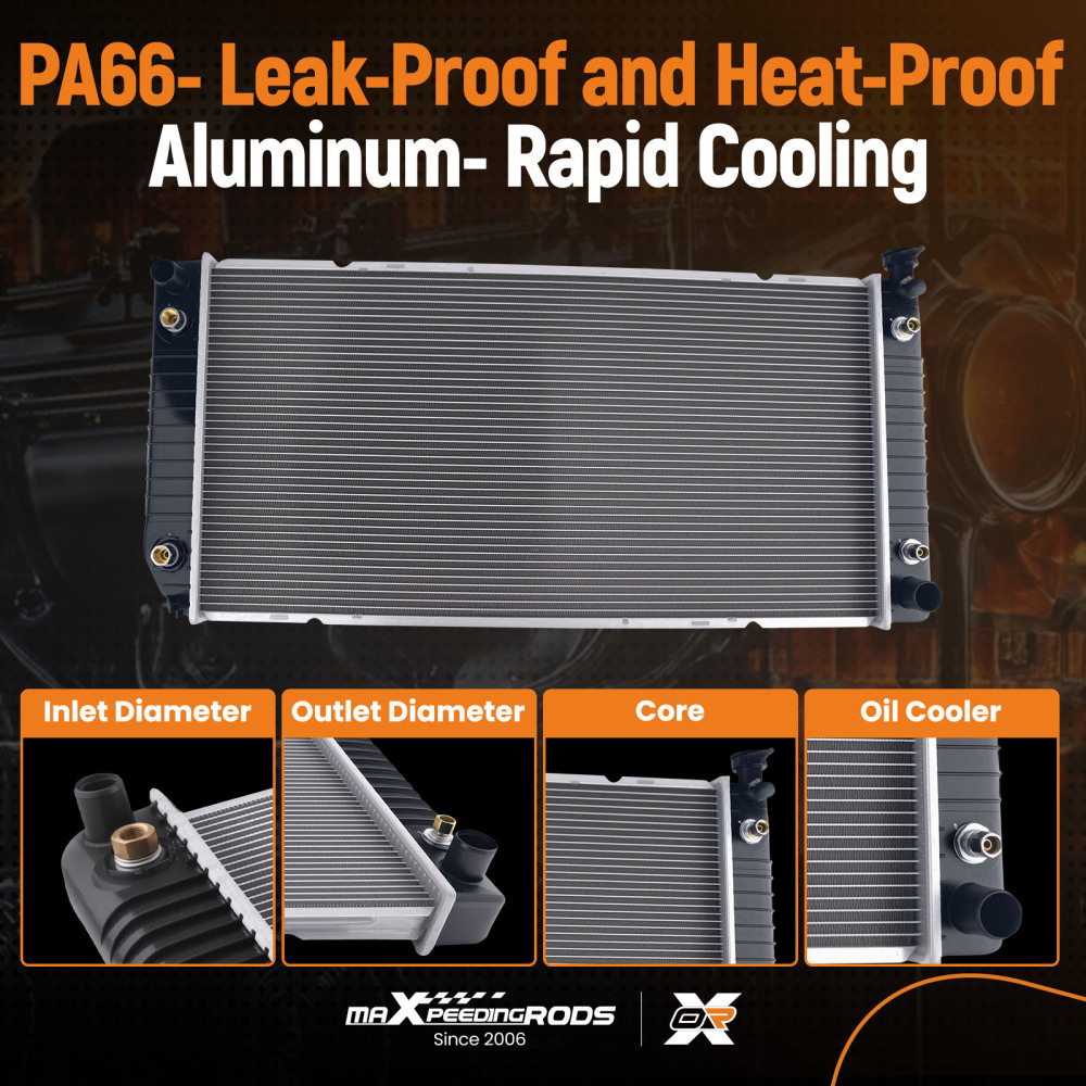 Direct Replacement Radiator compatible for Chevy GMC Full Size Pickup 5.0L 5.7L 1992-2000