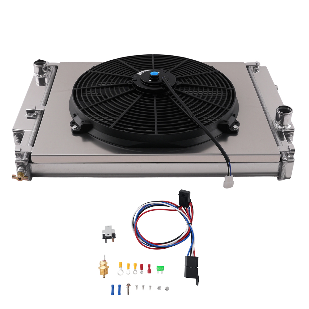 2-Row Aluminum Radiator Kit compatible for BMW E30 E36 325i 328i M3 1988-1999 DPI1841