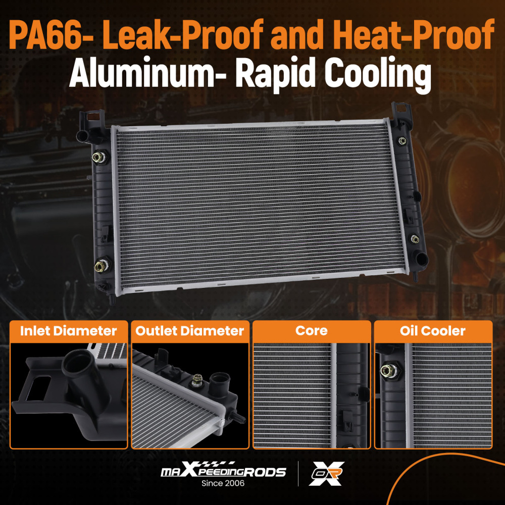 Radiator For 2002 - 2014 compatible for Cadillac Escalade 2007 compatible for Chevrolet Silverado 1500 Classic