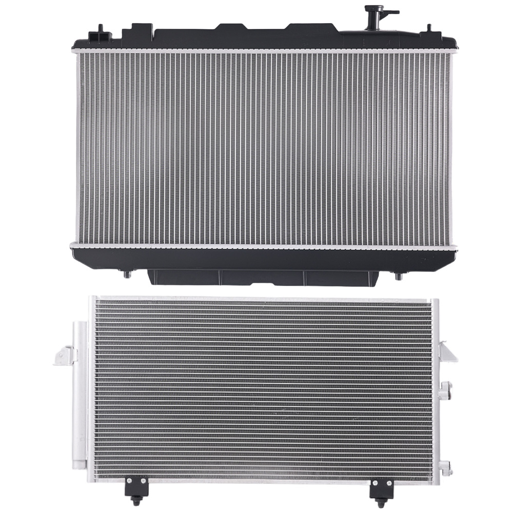 Aluminum RadiatorAC Condenser compatible for Toyota RAV4 2.0L 2.4L 2002-2005 1640028190