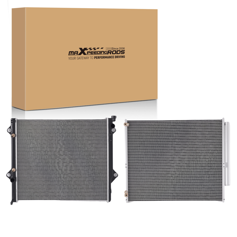 Aluminum RadiatorAC Condenser compatible for Toyota 4Runner 2003-09 4.0L 4.7L 1640031354